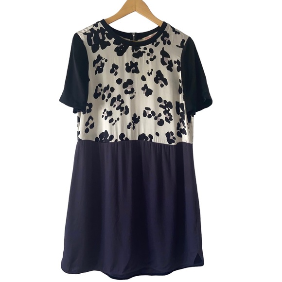 Rebecca Taylor Silk Cow Print Dress Size 12 - Picture 5 of 5